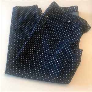 Polkadot above the ankle blue jeans